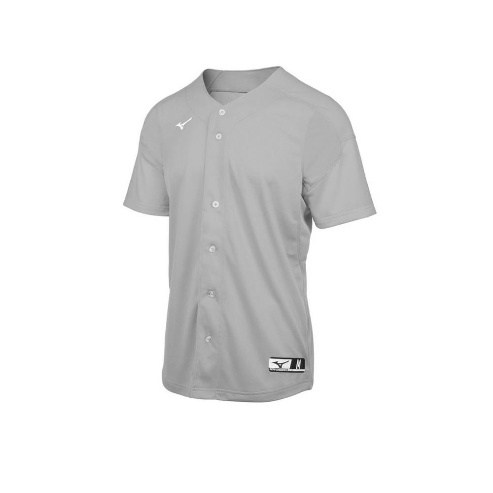 Panske Dresy Mizuno Aerolite Full Button Baseball Siva Vypredaj DJXL92356
